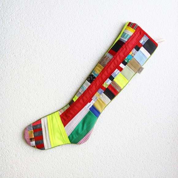 PAIR OF QUILTED HOLIDAY STOCKING - OOAK! (F.1&F.2) - Picture 8 of 10